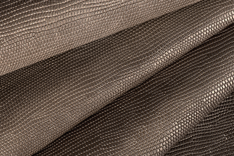 Metallic leather : bronze beige Magnetic Lizard - Customization F. KOOIJMAN Paris